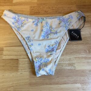 Zaful Floral Lace‎ Trim Cute Bow Bikini Bottoms